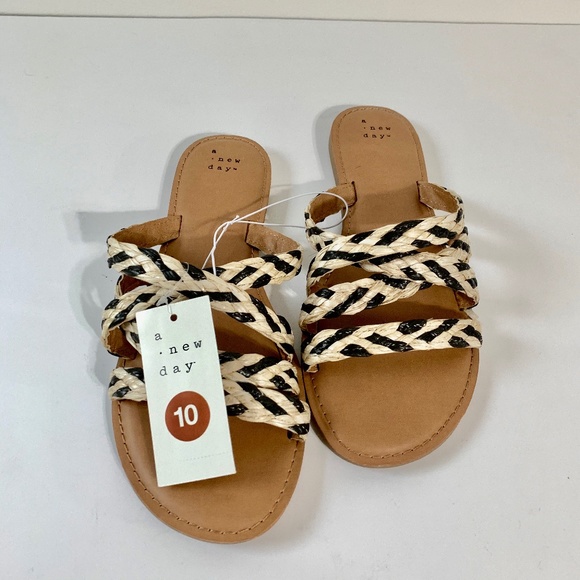 Trendy Raffia Boho Style Sandals Size 10 - Picture 9 of 9